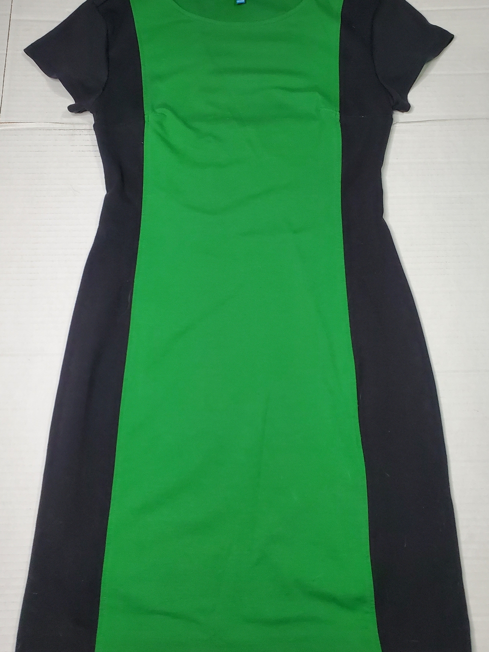 Derek Lam Green and Black Colorblock Mini Dress Size S